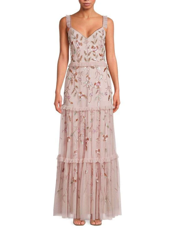 chinese dress ladies Aidan Mattox Womens Lace Sleeveless Evening Dress Black
