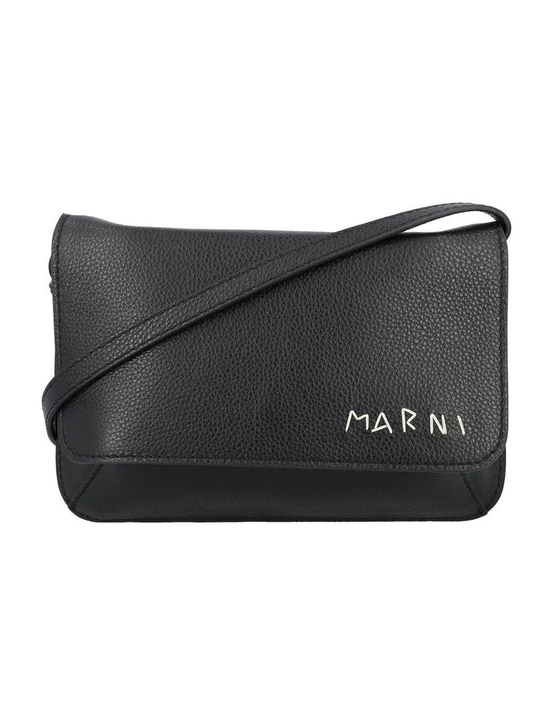 Marni Marni Logo-Embroidered Foldover Top Belt Bag 1