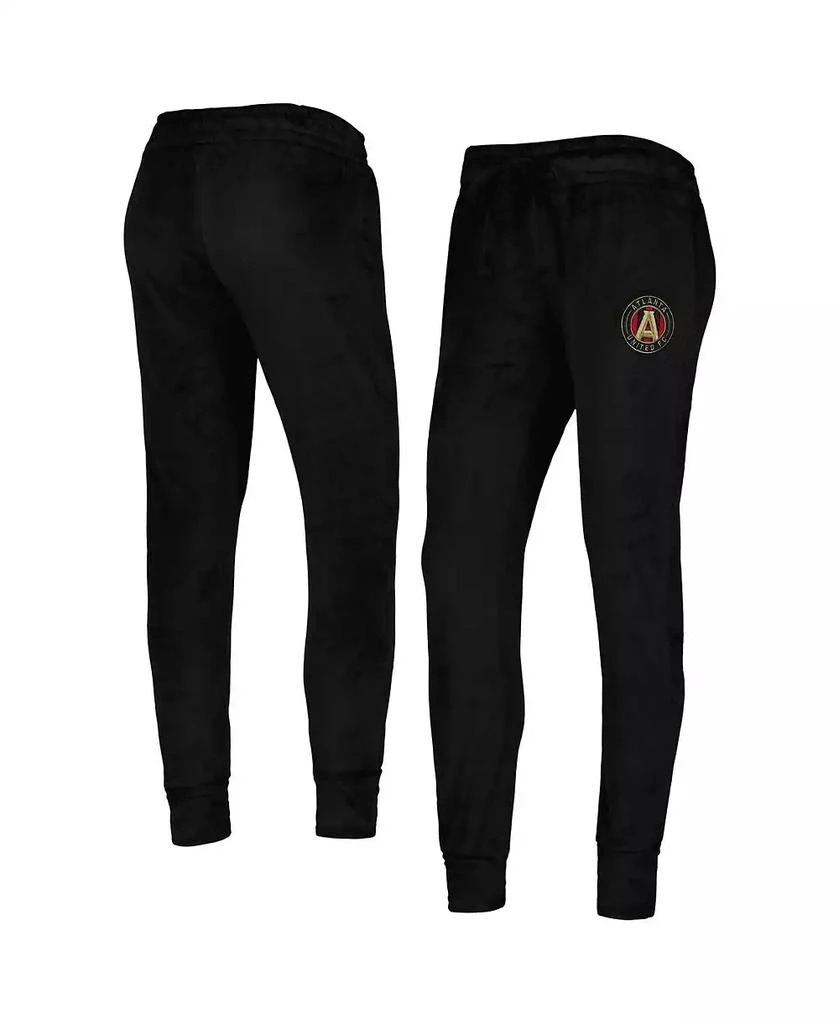 Concepts Sport Women's Black Atlanta United FC Intermission Velour Cuffed Pants 1