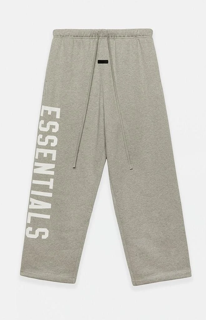 Essentials Dark Heather Oatmeal Fleece Relaxed Sweatpants 1