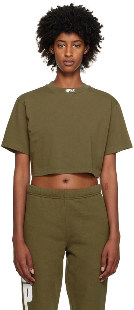 Heron Preston Khaki 'HPNY' T-Shirt 1
