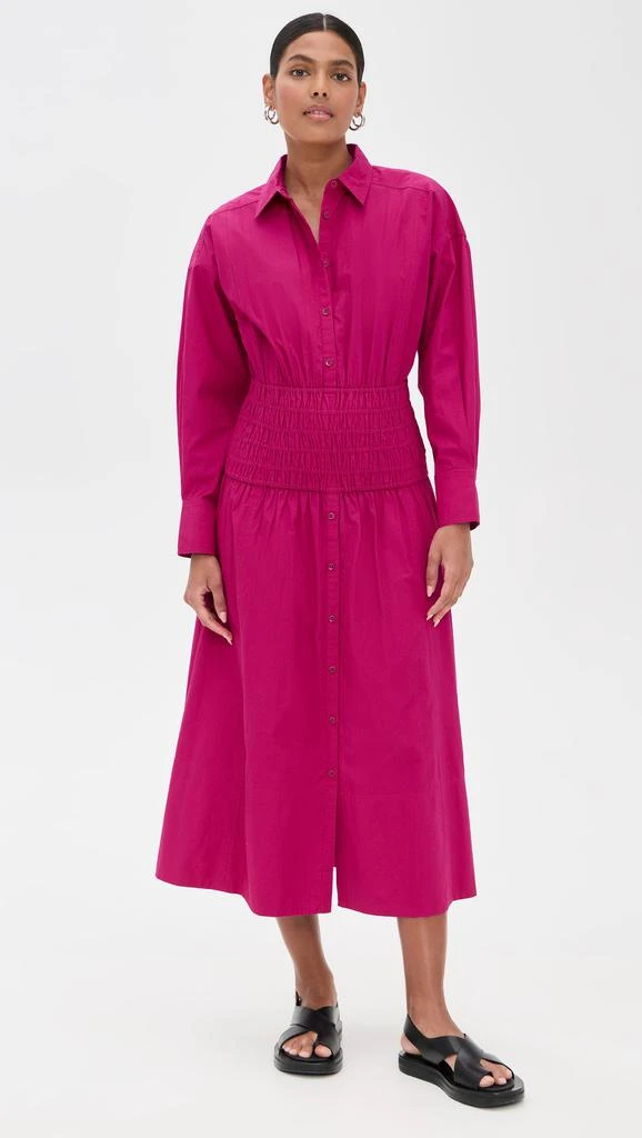 Apiece Apart Sophia Smocked Shirt Dress 1