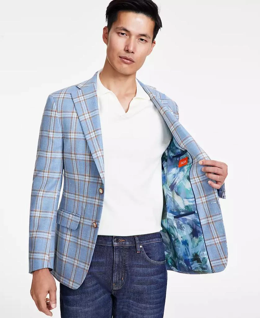 Tallia Men's Slim-Fit Plaid Wool-Blend Sport Coat 4