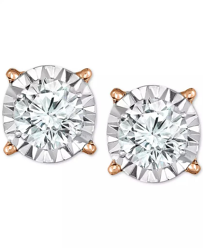 TruMiracle Diamond Stud Earrings (2 ct. t.w.) in 14k White, Yellow or Rose Gold 4