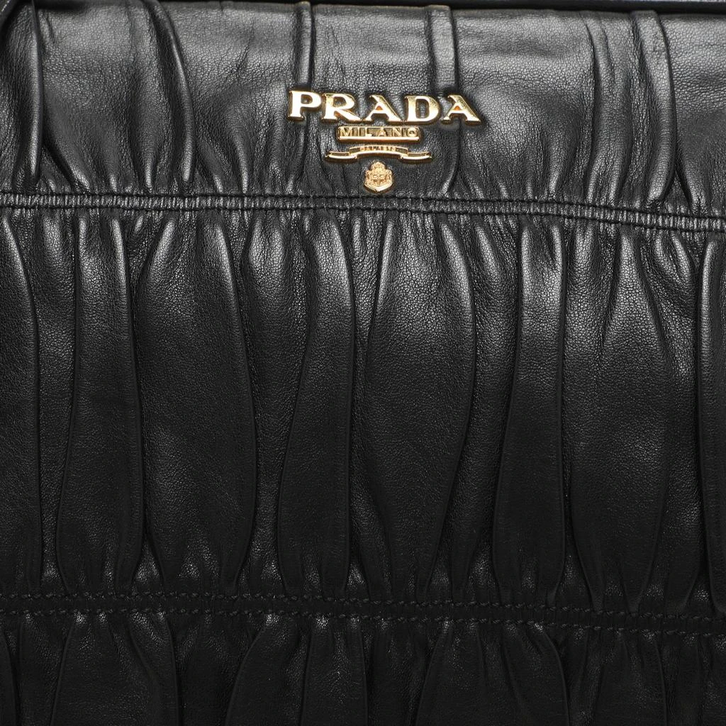 Prada Prada Black Matelasse Leather Top Handle Bag 5