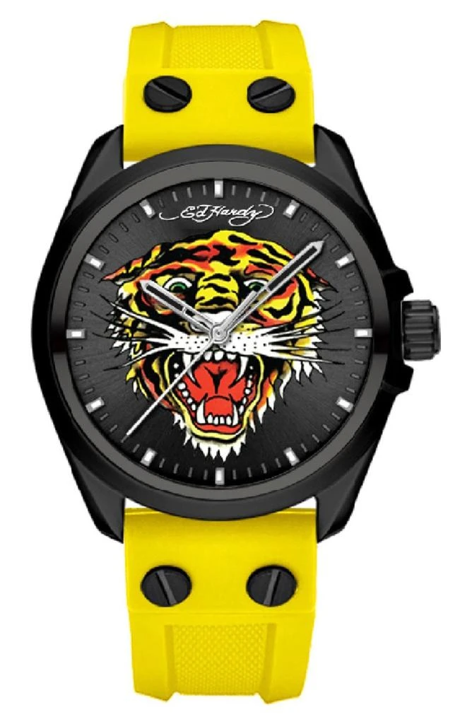 I TOUCH x Ed Hardy Tiger Art Silicone Watch, 38mm 1