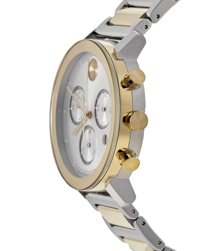 Movado Movado Bold Evolution Quartz Chronograph Silver Dial Ion-Plated Steel Men's Watch 3600888 3