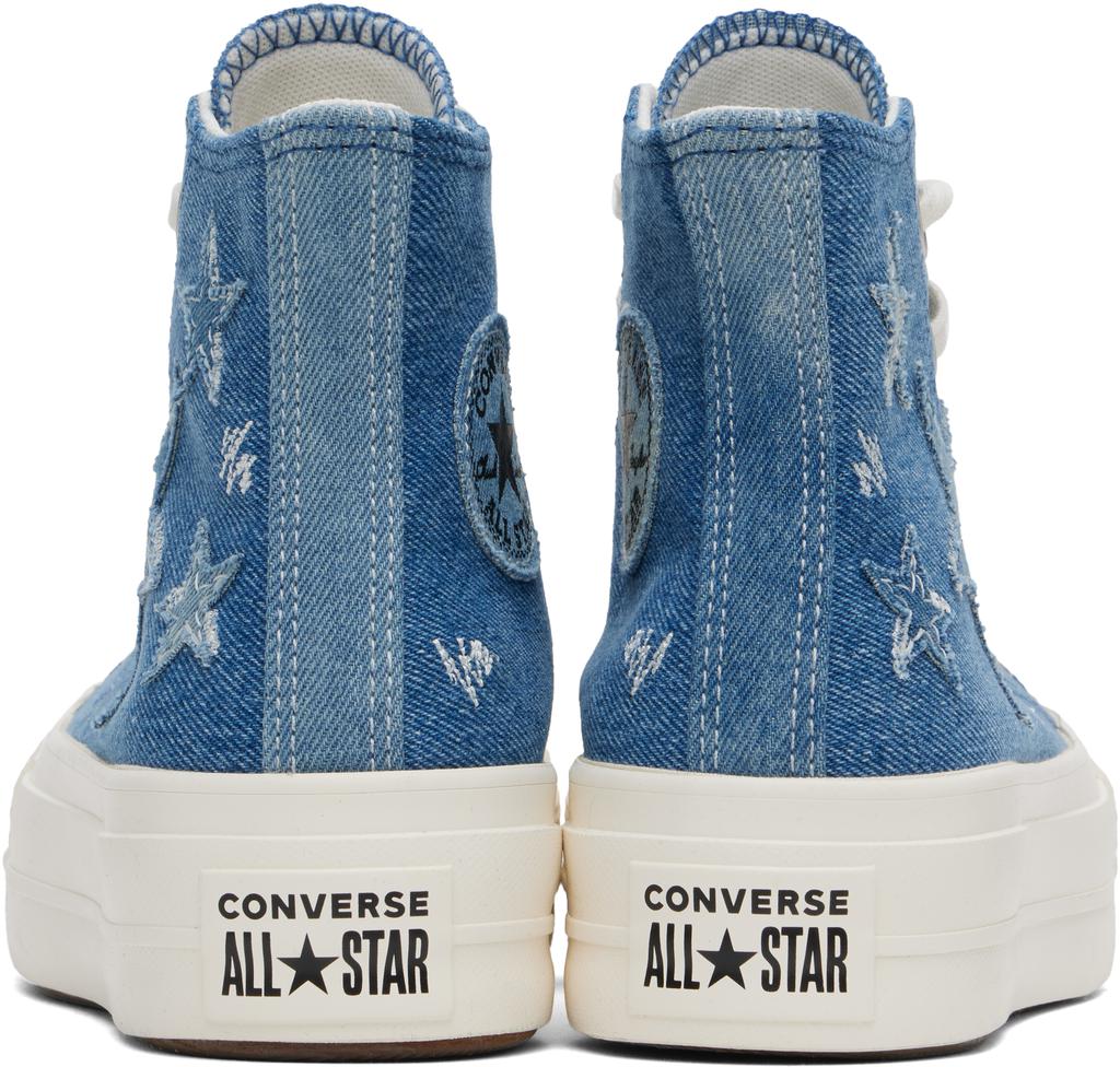 Converse Blue Chuck Taylor All Star Lift Platform Denim High Top Sneakers