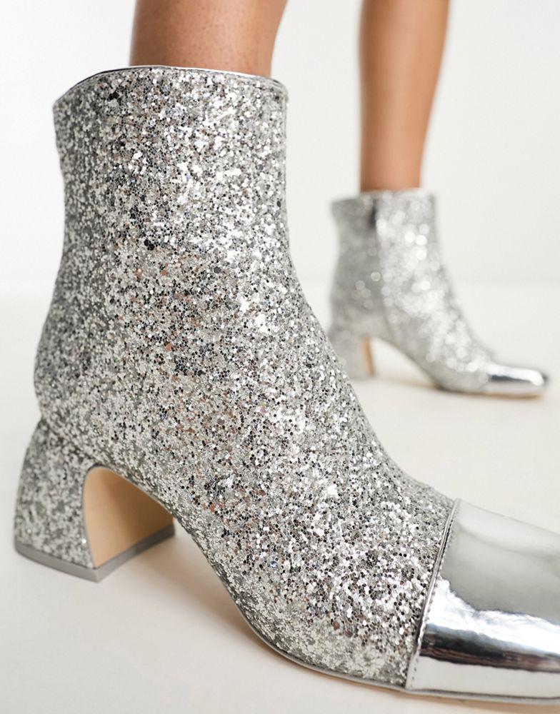 Circus NY Circus NY Osten mid ankle boots in silver glitter Boots Free Shipping BeyondStyle