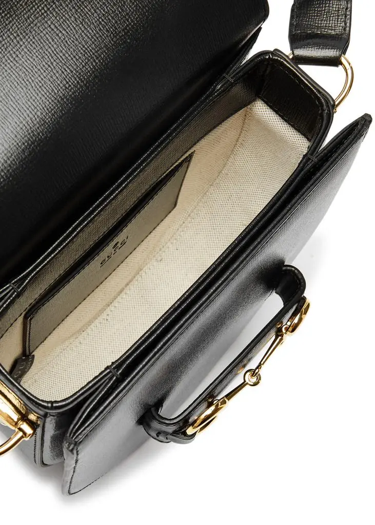Gucci Horsebit 1955 leather saddle bag 4