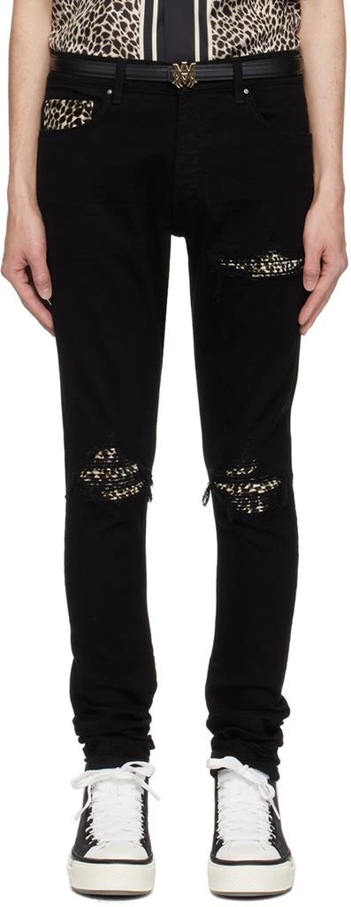 AMIRI Black Leopard MX1 Jeans 1