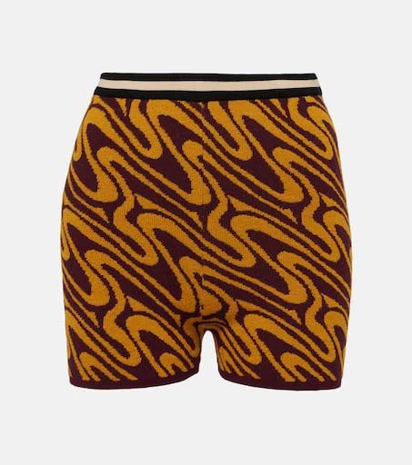 Dries Van Noten High-rise jacquard shorts 1