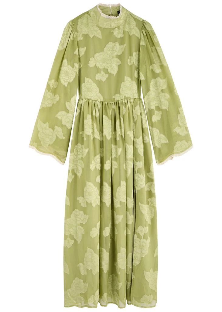 Sister Jane Emile floral-jacquard chiffon midi dress 1
