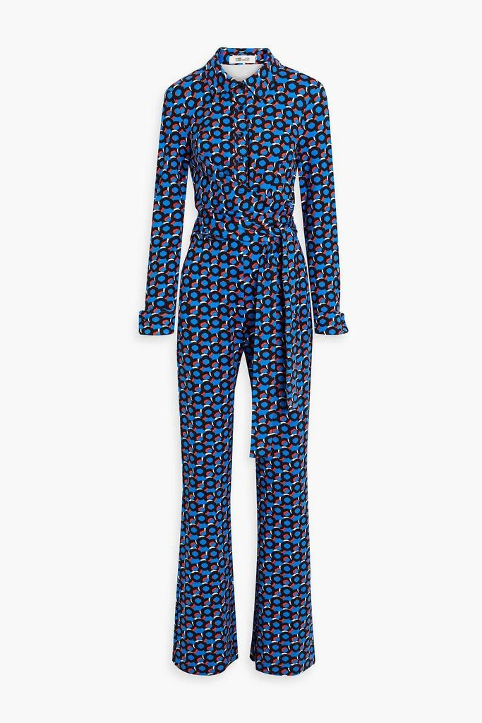 Diane von Furstenberg Michelle printed stretch-jersey wide-leg jumpsuit 1