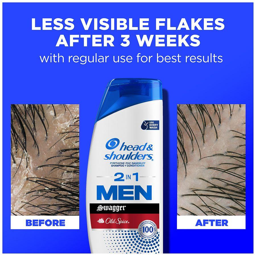 Head & Shoulders 2 in 1 Dandruff Shampoo and Conditioner, Anti-Dandruff Treatment Old Spice Swagger