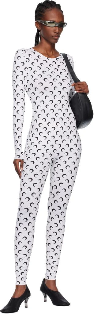 MARINE SERRE White Recycled Jersey Moon Catsuit 4