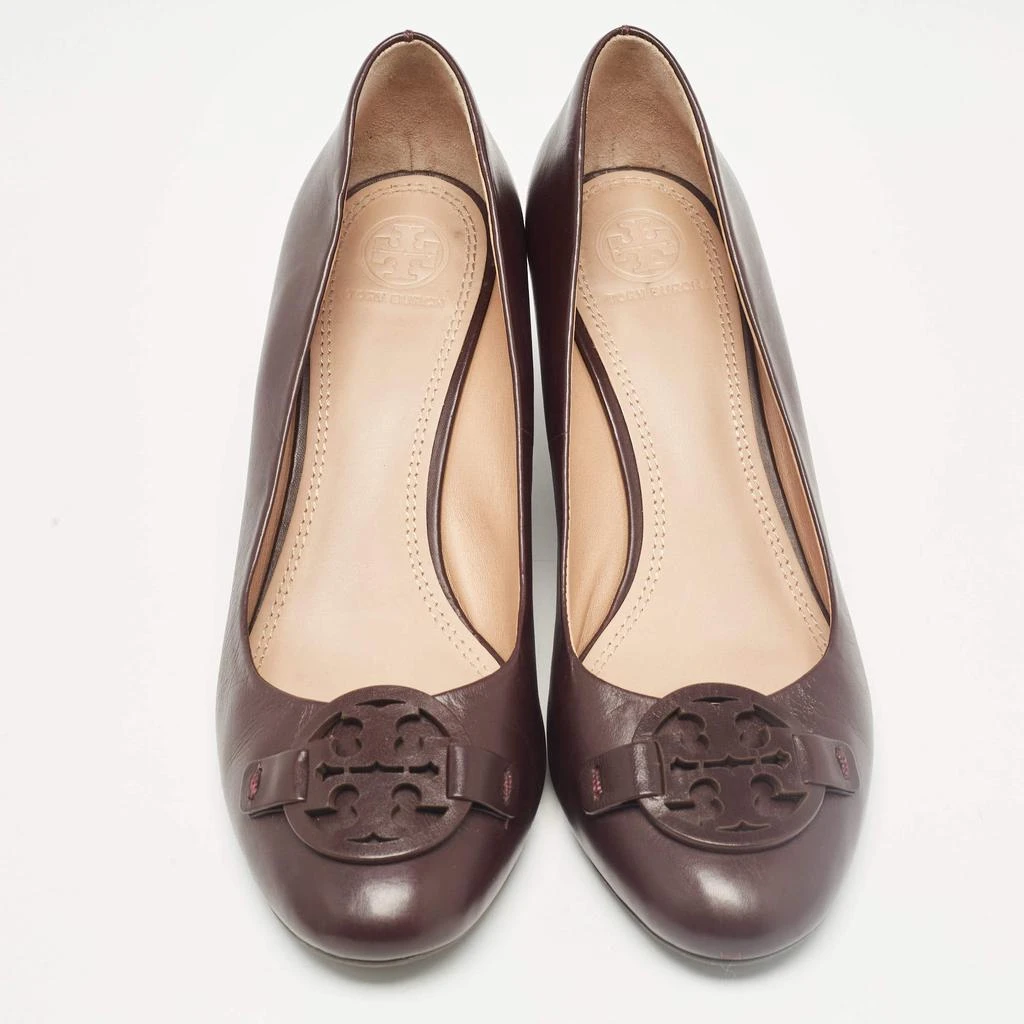 Tory Burch Tory Burch Burgundy Leather Wedge Pumps Size 40 3