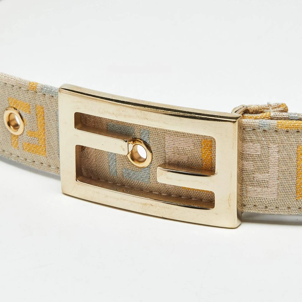 Fendi Fendi Multicolor Zucchino Canvas FF Buckle Belt 85 CM 2