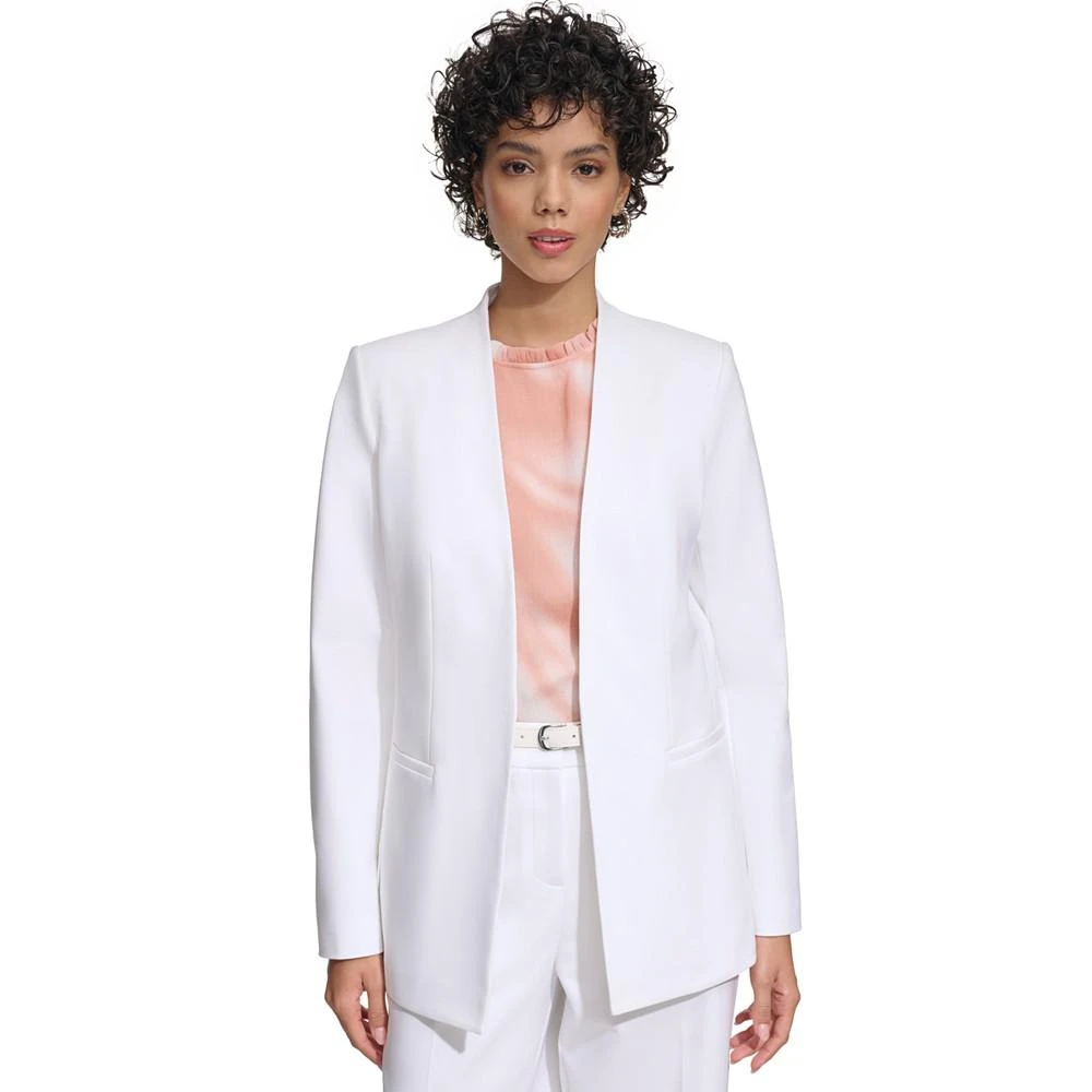 Calvin Klein Women's Collarless Open-Front Blazer 1