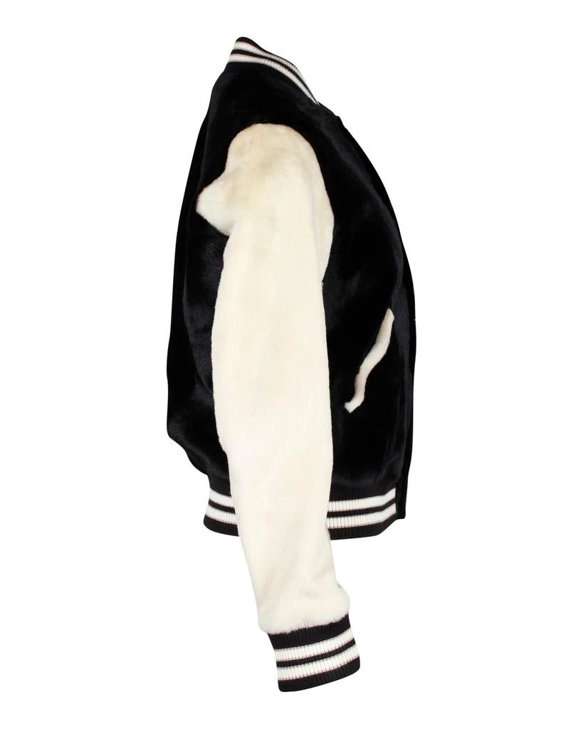 Yves Saint Laurent Classic Letterman Jacket in Black Virgin Wool 2