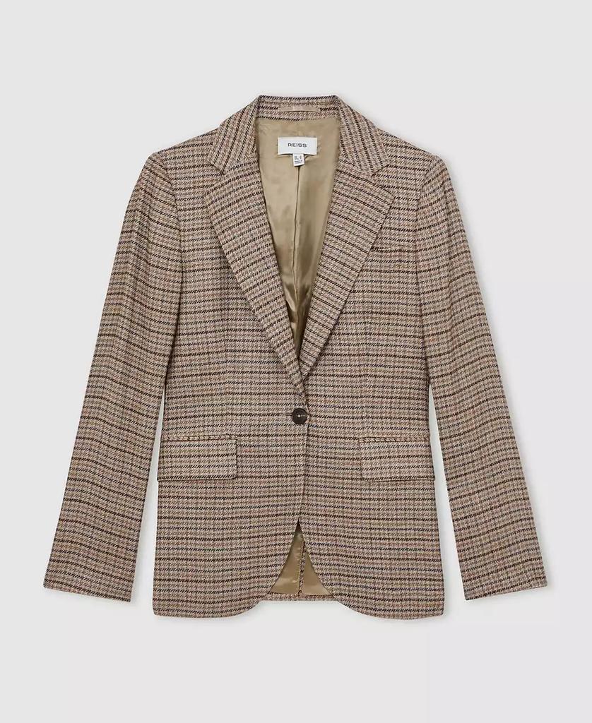 REISS Women's River Check Single-Breasted Blazer
