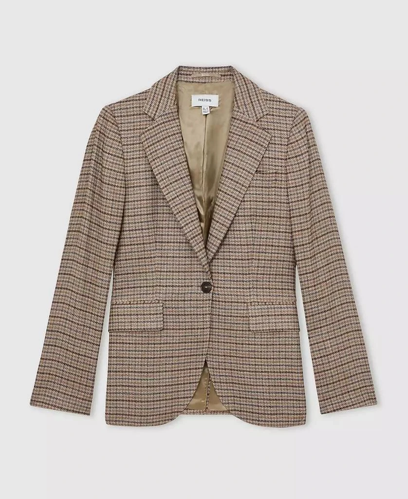 REISS Women's River Check Single-Breasted Blazer 2