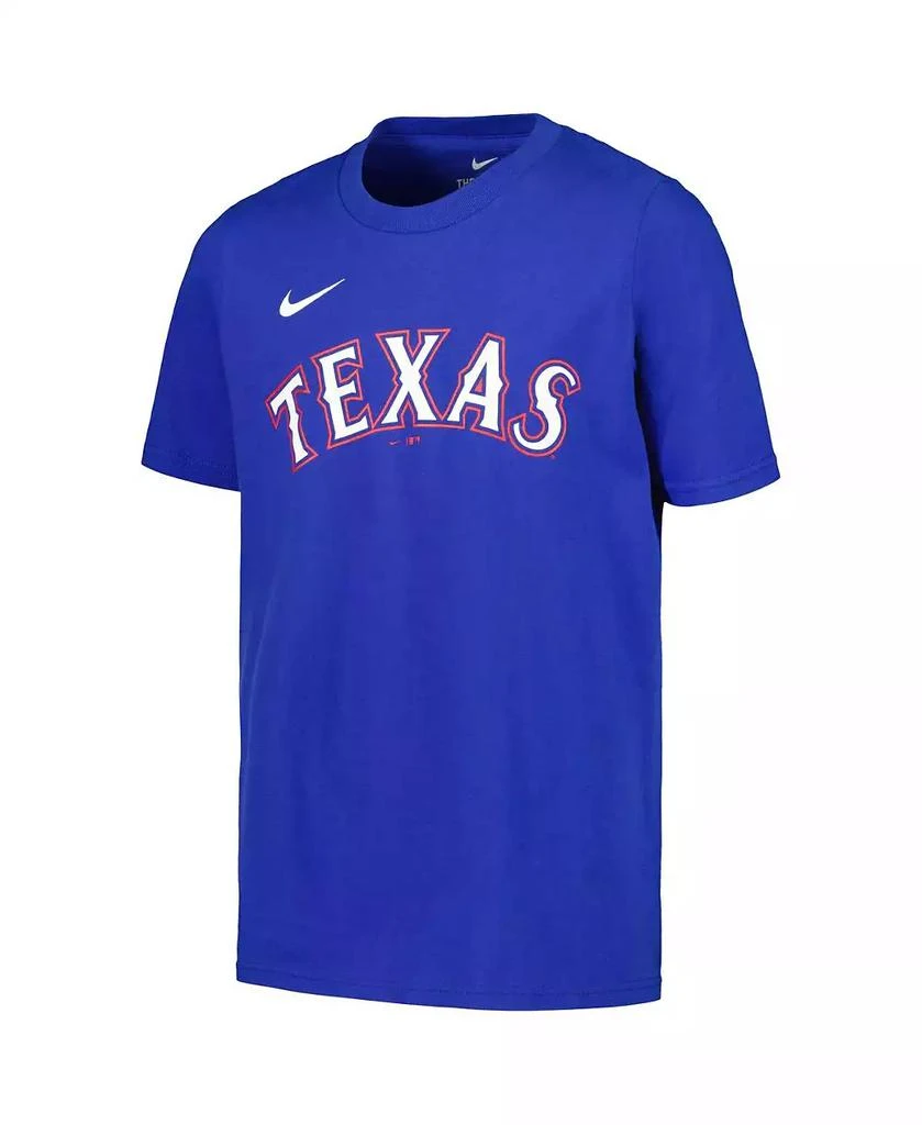 NIKE Big Boys and Girls Leody Taveras Royal Texas Rangers Name Number T-Shirt 2