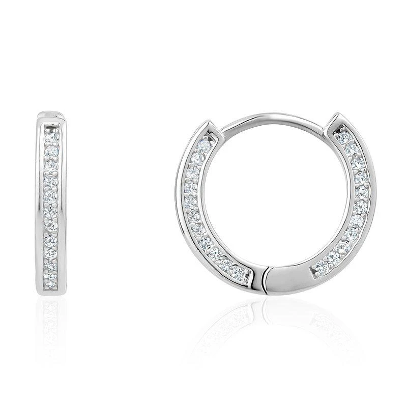 Club Rochelier 5A Cubic Zirconia Classic Huggie Earrings 2