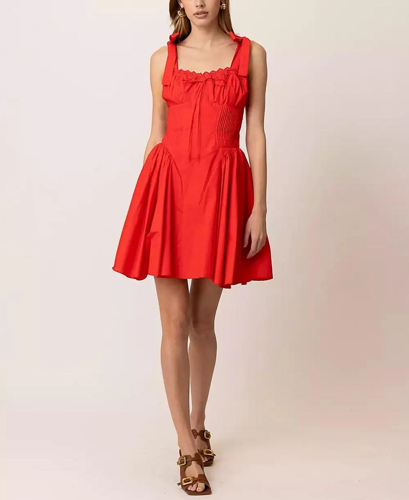 Line & Dot Women's Anessa Pleated-Waist Mini Dress 1