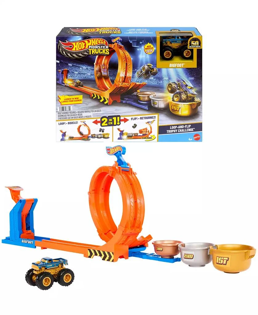 Hot Wheels Monster Trucks Loop-And-Flip Trophy Challenge Playset 7