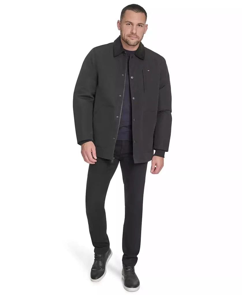 Tommy Hilfiger Men's Highland Barn Coat with Corduroy Collar 7