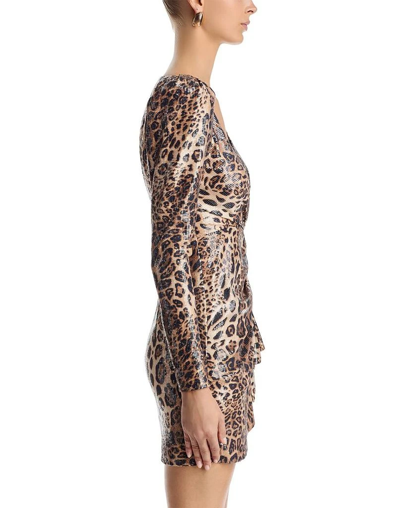 AQUA Sequin Animal Print Dress - Exclusive 6