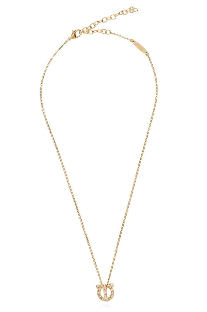 Salvatore Ferragamo Ferragamo Embellished Gancini Chain-Linked Necklace 1