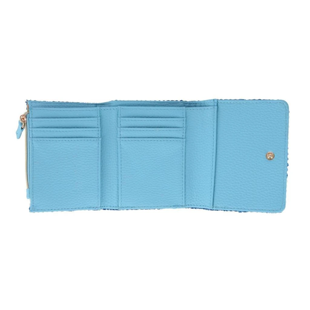 Buxton Women's Striped Straw Vegan Leather Medium Trifold 2