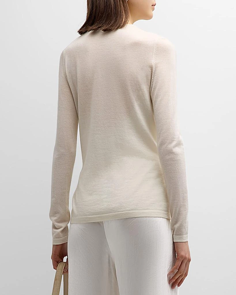 Neiman Marcus Cashmere Superfine Crewneck Top 3