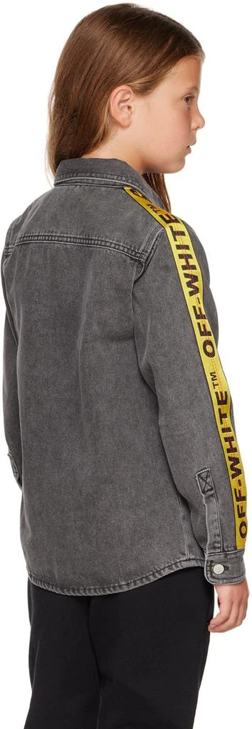Off-White Kids Gray Industrial Denim Shirt 3