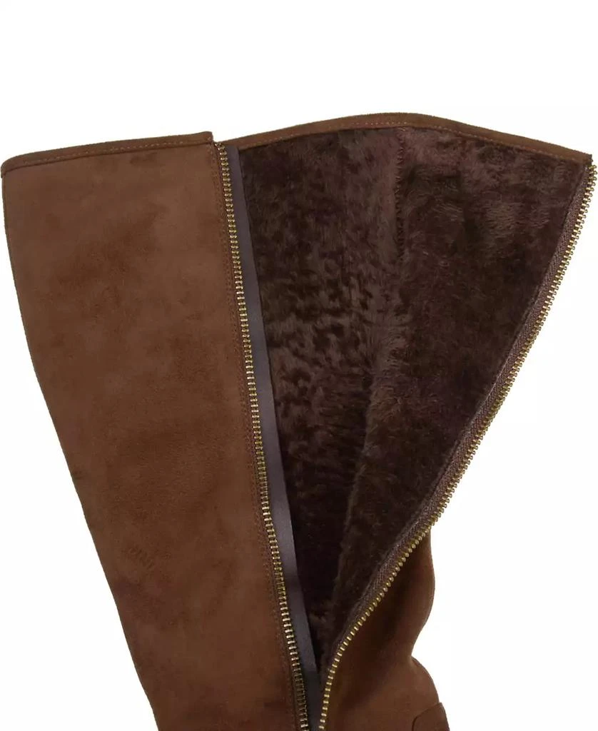 Journee Collection Women's Sanora Wide Calf Stacked Heel Mid Shaft Boots 2