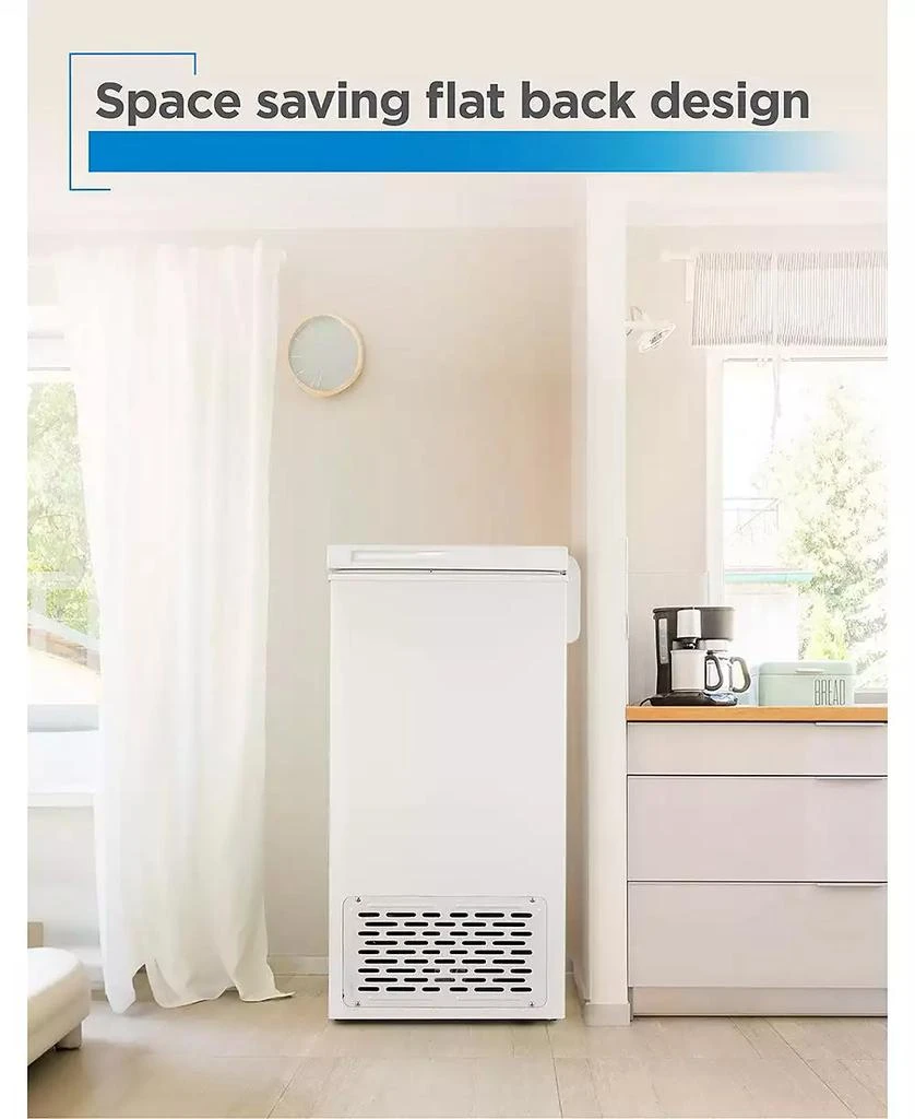 Black & Decker BLACK+DECKER 2.7 Cu. Ft. Compact Chest Freezer, Deep Freezer Holds Up To 94.5 Lbs. of Frozen Food, Removable Storage Basket, Mechanical Temperature Control, Manual Defrost, R600a Refrigerant, BCFK726, White 6