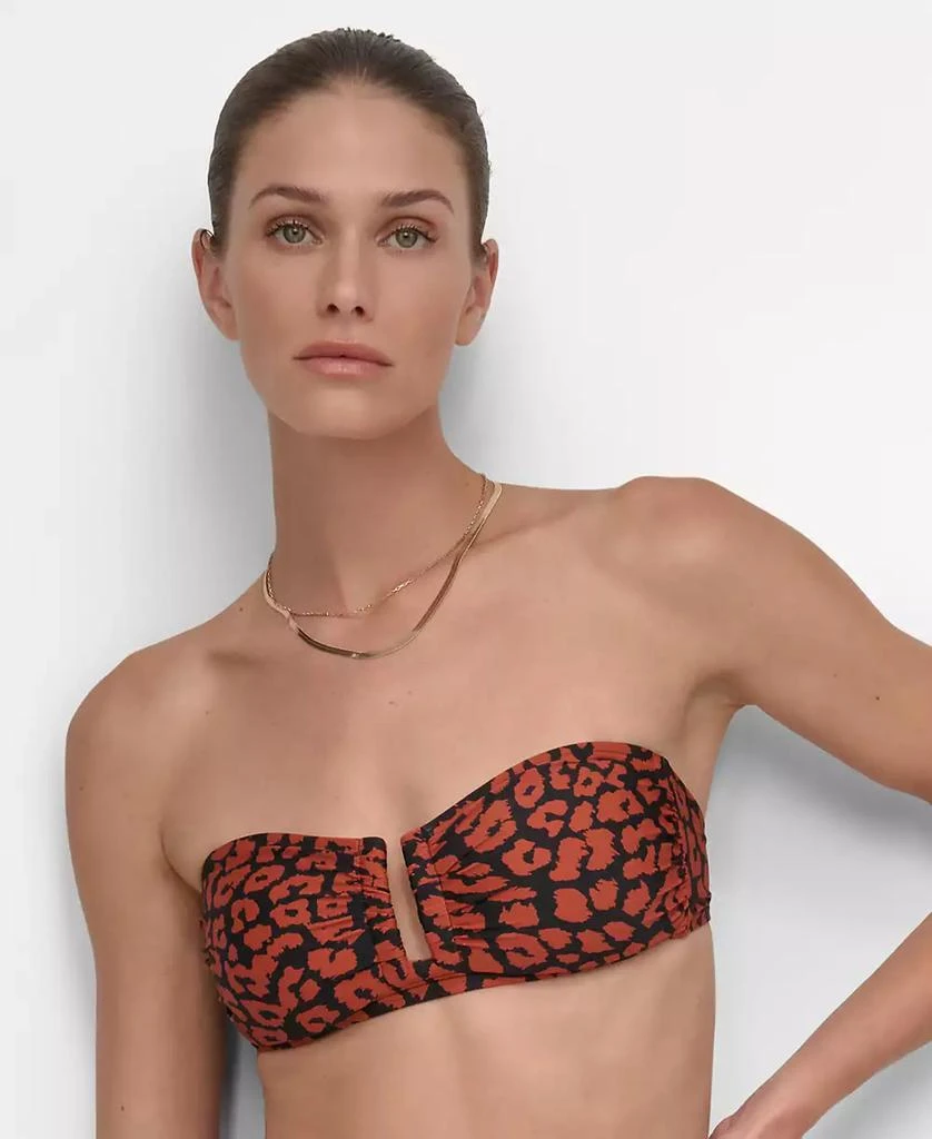 DKNY Women's Shirred U-Wire Bandeau Bikini Top 1