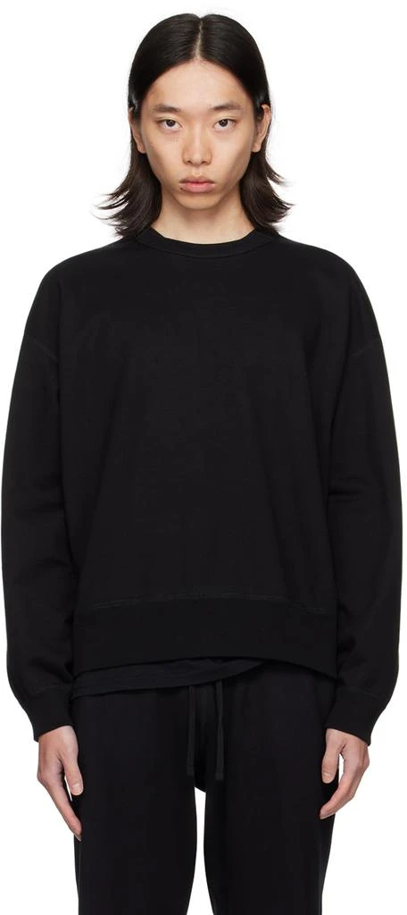 REIGNING CHAMP Black Midweight Relaxed Sweatshirt 1