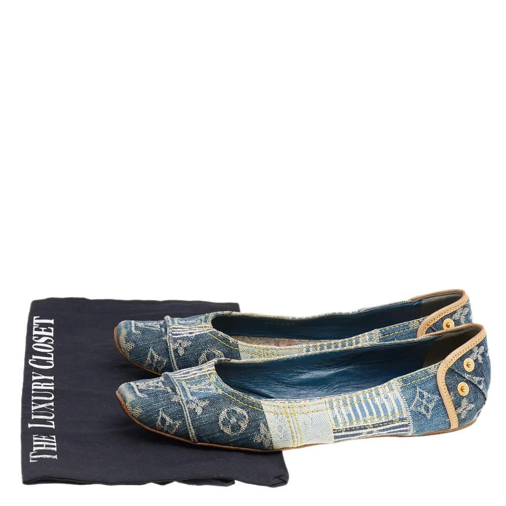 Louis Vuitton Louis Vuitton Blue Monogram Denim Ballet Flats Size 37 8