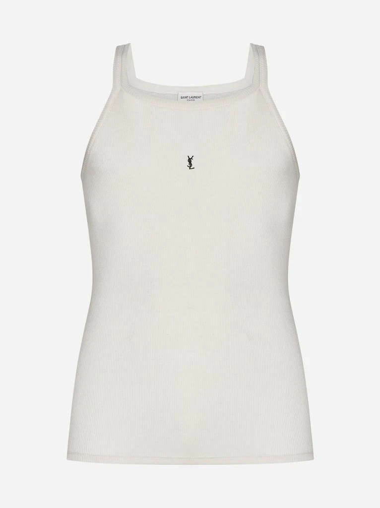 Yves Saint Laurent Logo cotton tank top 1