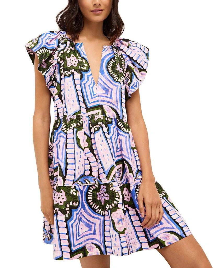 Marie Oliver Kara Mixed Print Mini Dress 7
