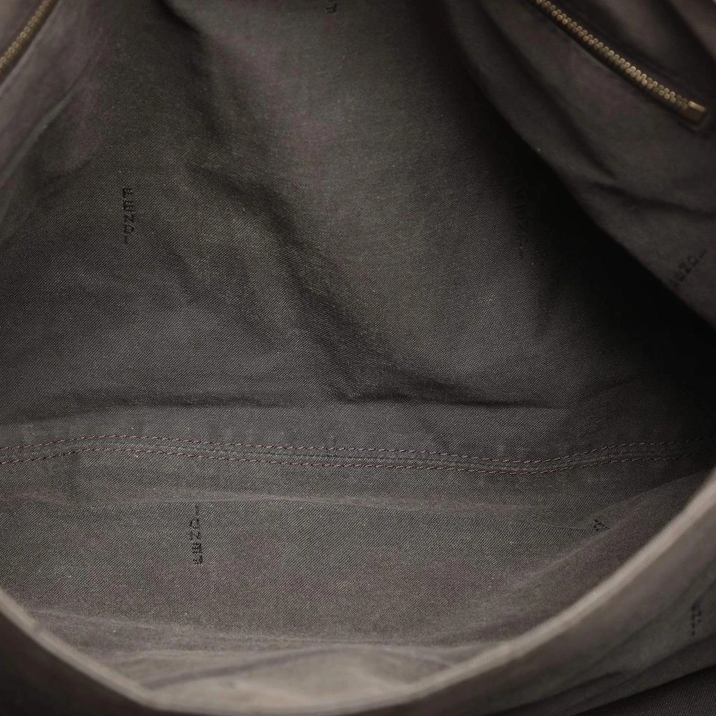 Fendi Fendi Beige/Brown Zucchino Canvas and Leather Accordion Tote 17