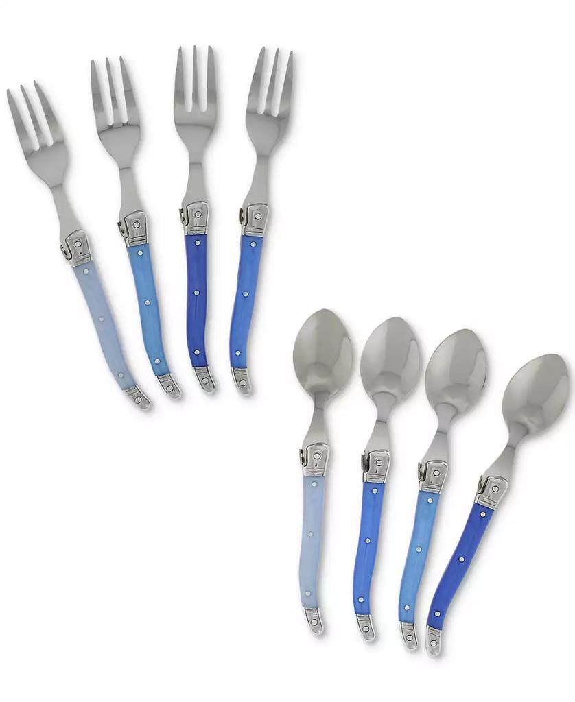 French Home Laguiole Cocktail or Dessert Spoons and Forks, Set of 8