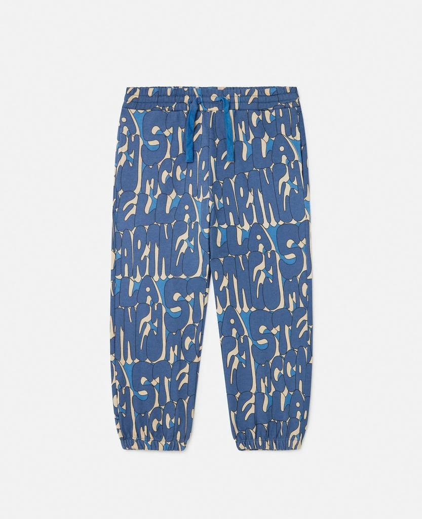 Stella McCartney Stella McCartney - Stella Print Joggers, Woman, Blue multicolour, Size: 6 1