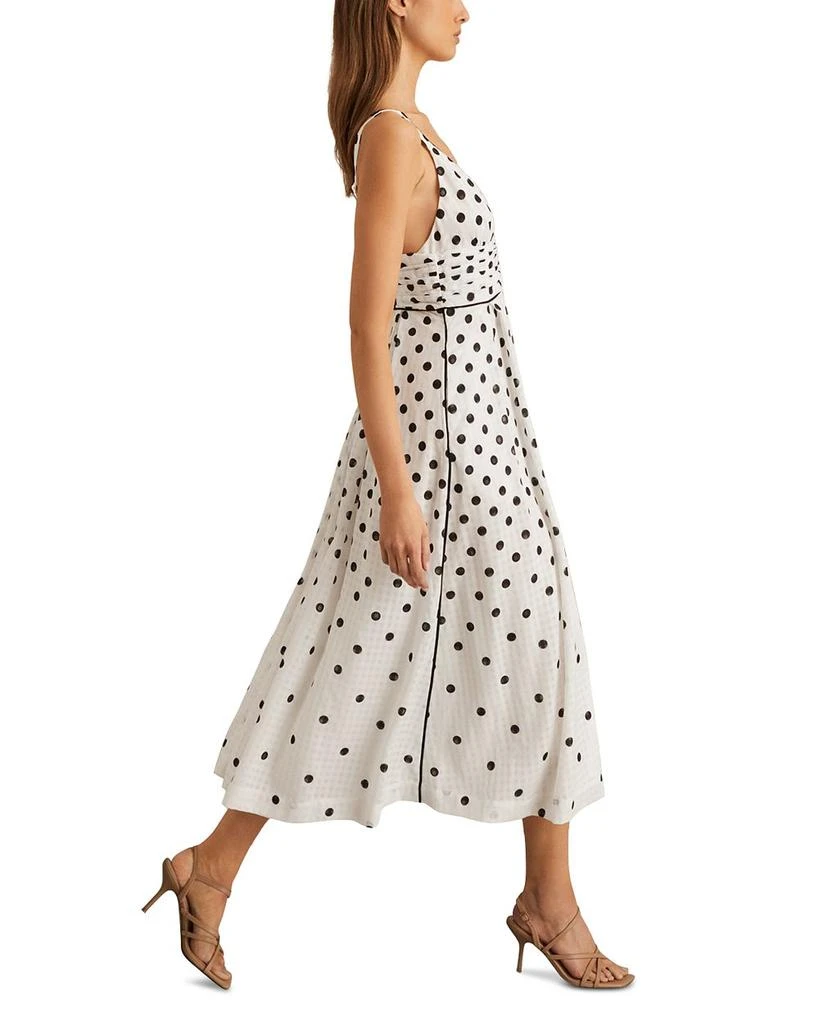 REISS Dottie Polka Dot Midi Dress 3