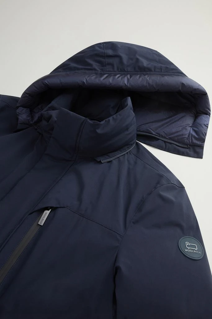 Woolrich Mountain Parka in Stretch Nylon - Men - Blue 7