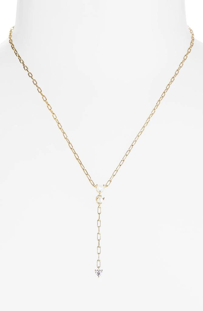 Nordstrom Faux Pearl 
CZ Y-Necklace 2