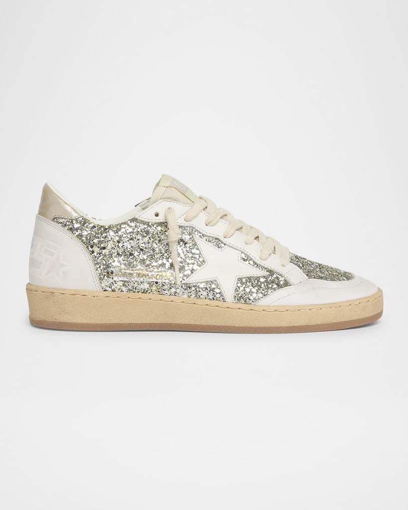Golden Goose Ballstar Glitter Leather Low-Top Sneakers 1